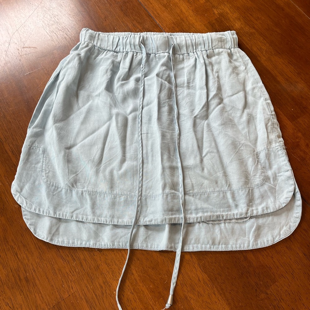 Chambray mini skirt